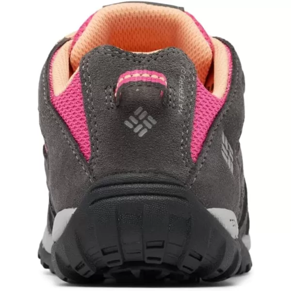 Columbia UnisexChild Childrens Redmond Waterproof Hiking ShoeDark Grey Pink Ice