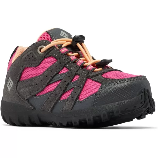 Columbia UnisexChild Childrens Redmond Waterproof Hiking ShoeDark Grey Pink Ice