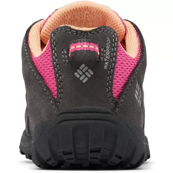 Columbia UnisexChild Childrens Redmond Waterproof Hiking ShoeDark Grey Pink Ice