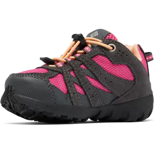 Columbia UnisexChild Childrens Redmond Waterproof Hiking ShoeDark Grey Pink Ice