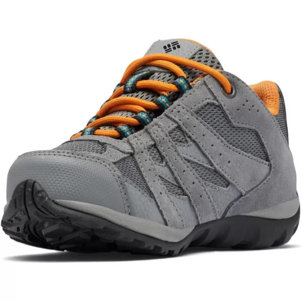 Columbia UnisexChild Childrens Redmond Waterproof Hiking ShoeTitanium Grey SteelGold Amber