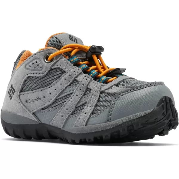 Columbia UnisexChild Childrens Redmond Waterproof Hiking ShoeTitanium Grey SteelGold Amber