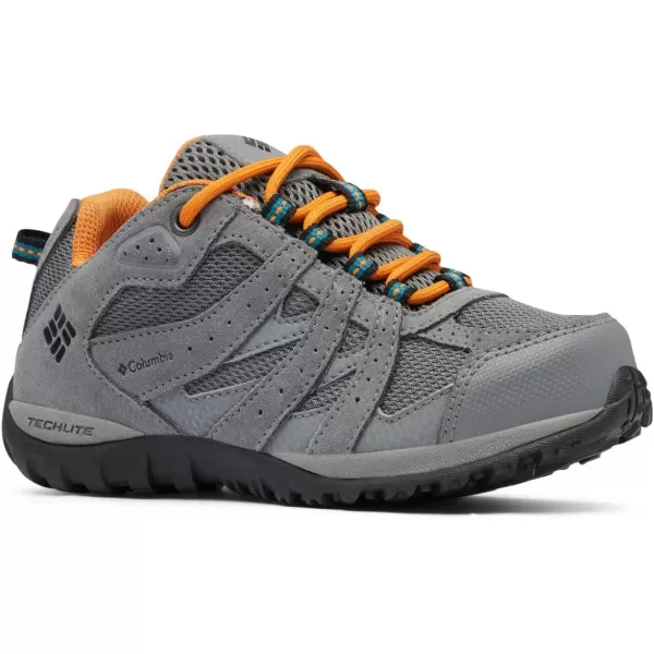 Columbia UnisexChild Childrens Redmond Waterproof Hiking ShoeTitanium Grey SteelGold Amber