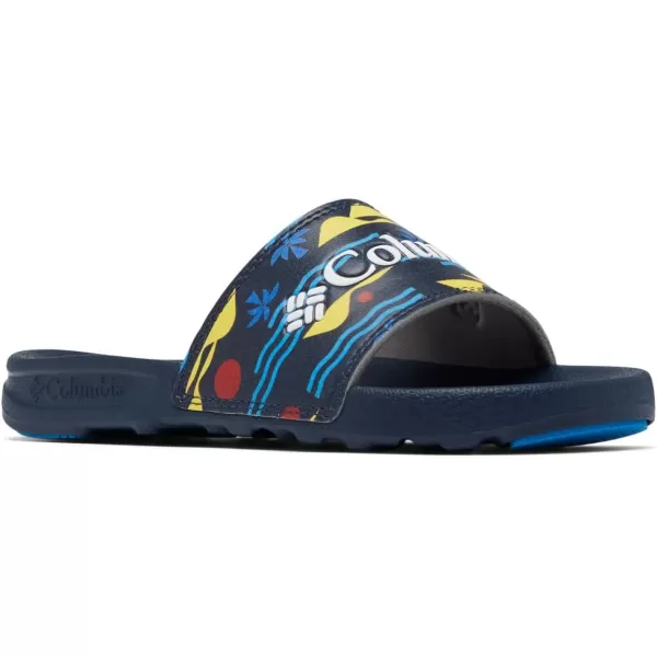 Columbia UnisexChild Hood River Slide Sport SandalCollegiate NavyWhite