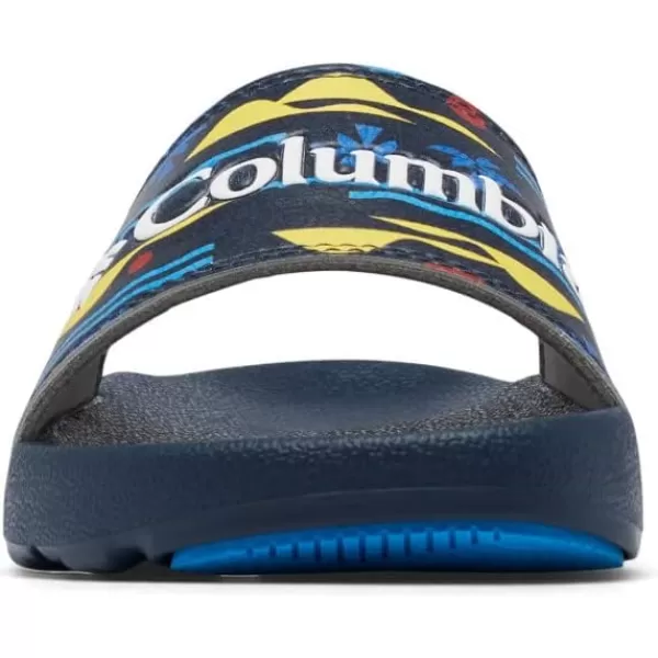 Columbia UnisexChild Hood River Slide Sport SandalCollegiate NavyWhite