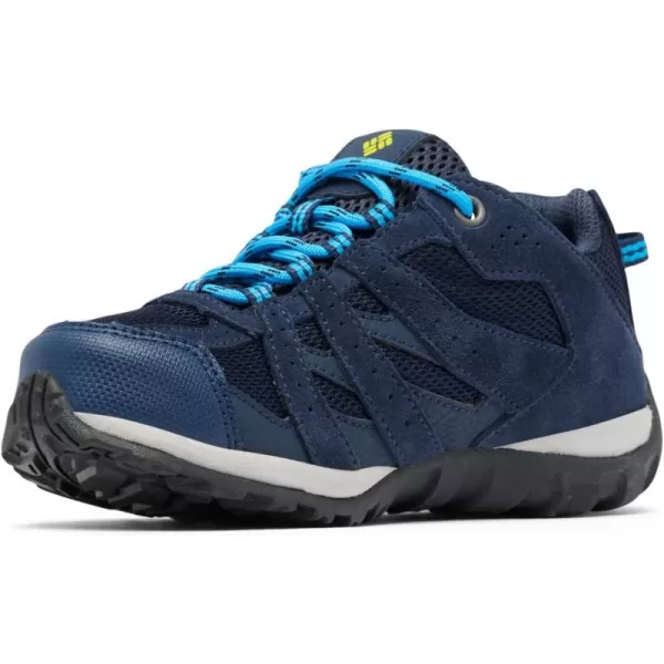 Columbia UnisexChild Redmond Waterproof Hiking ShoeCollegiate Navy  Laser Lemon