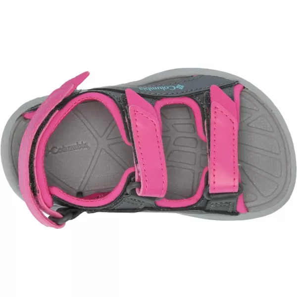 Columbia UnisexChild Techsun 3 Strap Sandal SportPink IcePacific Rim