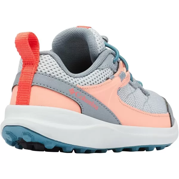 Columbia UnisexChild Trailstorm Hiking ShoeCirrus GreyRed Hibiscus