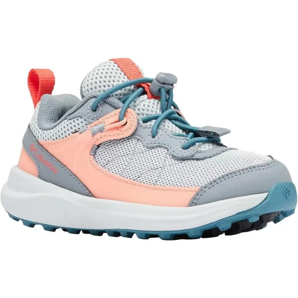 Columbia UnisexChild Trailstorm Hiking ShoeCirrus GreyRed Hibiscus