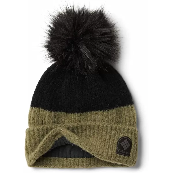 Columbia Winter Blur Pom BeanieStone Green Black