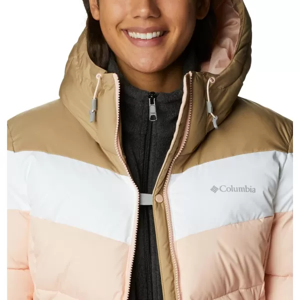 Columbia Womens Abbott Peak Insulated JacketPeach BlossomWhiteBeach