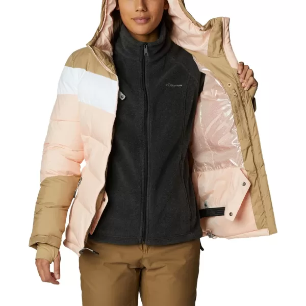 Columbia Womens Abbott Peak Insulated JacketPeach BlossomWhiteBeach