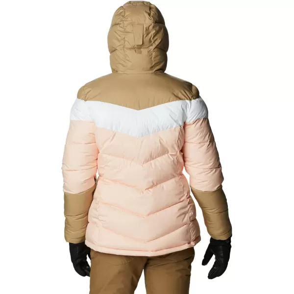 Columbia Womens Abbott Peak Insulated JacketPeach BlossomWhiteBeach