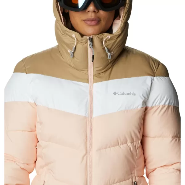 Columbia Womens Abbott Peak Insulated JacketPeach BlossomWhiteBeach