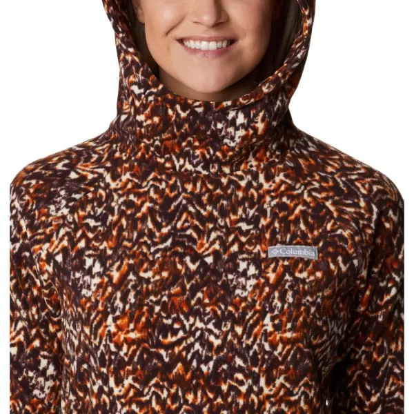 Columbia Womens Ali Peak Hooded FleeceWarm Copper Terrain Print