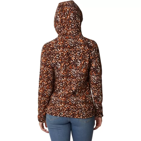 Columbia Womens Ali Peak Hooded FleeceWarm Copper Terrain Print