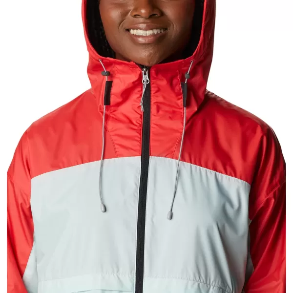 Columbia Womens Alpine Chill WindbreakerRed HibiscusIcy MornBlack