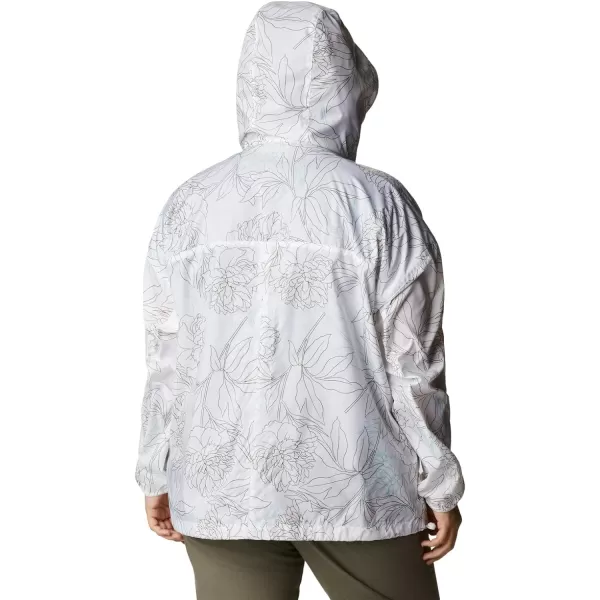 Columbia Womens Alpine Chill WindbreakerWhite Leafy Lines Print