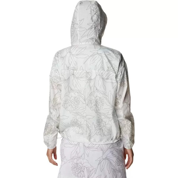 Columbia Womens Alpine Chill WindbreakerWhite Leafy Lines Print