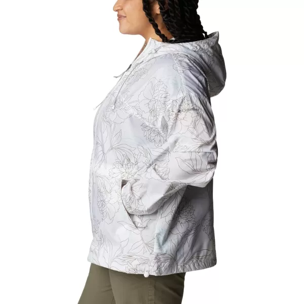 Columbia Womens Alpine Chill WindbreakerWhite Leafy Lines Print