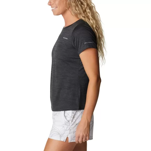 Columbia Womens Alpine Chill Zero Short Sleeve TeeBlack Heather