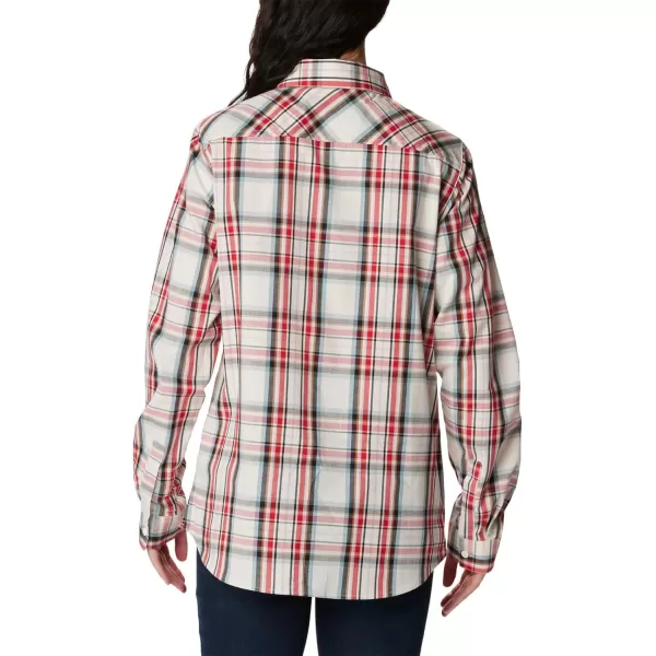 Columbia Womens Anytime Patterned Long Sleeve ShirtSea Salt Csc Tartan