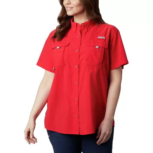 Columbia Womens Bahama Short Sleeve ShirtRed Lily