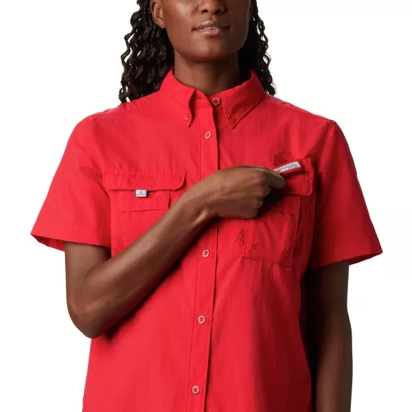 Columbia Womens Bahama Short Sleeve ShirtRed Lily