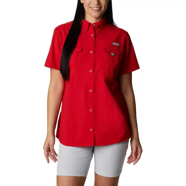 Columbia Womens Bahama Short Sleeve ShirtRed Spark