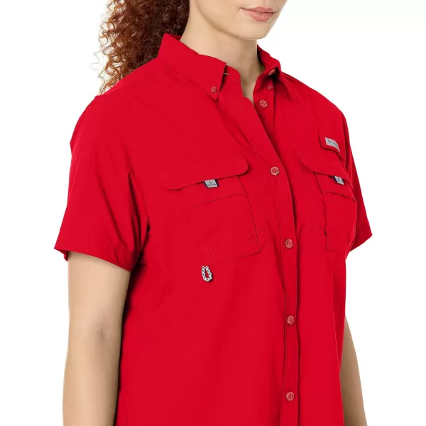 Columbia Womens Bahama Short Sleeve ShirtRed Spark