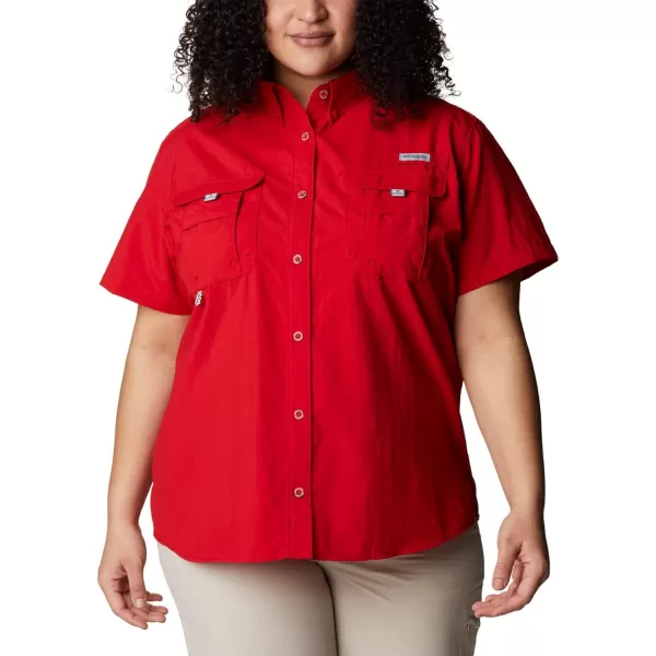 Columbia Womens Bahama Short Sleeve ShirtRed Spark