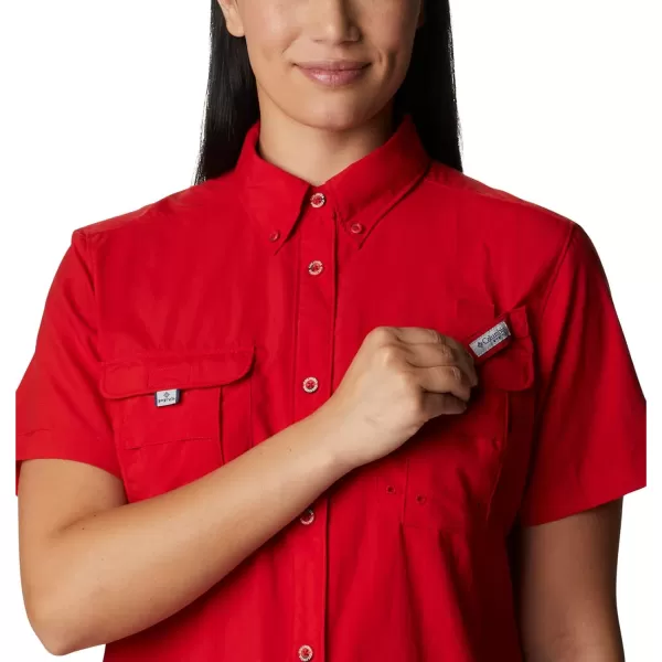 Columbia Womens Bahama Short Sleeve ShirtRed Spark