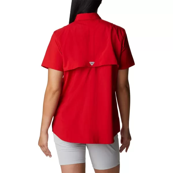 Columbia Womens Bahama Short Sleeve ShirtRed Spark