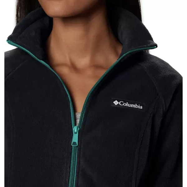 Columbia Womens Benton Springs Full ZipBlackGeyser