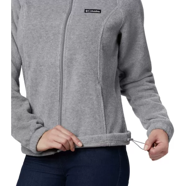 Columbia Womens Benton Springs Full ZipLight Grey Heather  Legacy