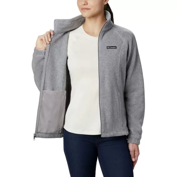 Columbia Womens Benton Springs Full ZipLight Grey Heather  Legacy