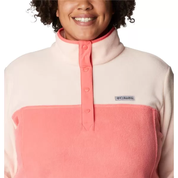 Columbia Womens Benton Springs Half Snap PulloverBlush PinkPeach Blossom