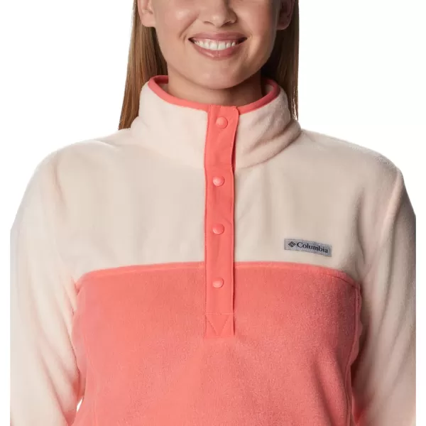 Columbia Womens Benton Springs Half Snap PulloverBlush PinkPeach Blossom