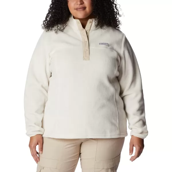 Columbia Womens Benton Springs Half Snap PulloverChalkAncient Fossil