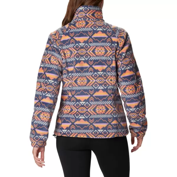 Columbia Womens Benton Springs Printed Full ZipNocturnal Checkered Peaks