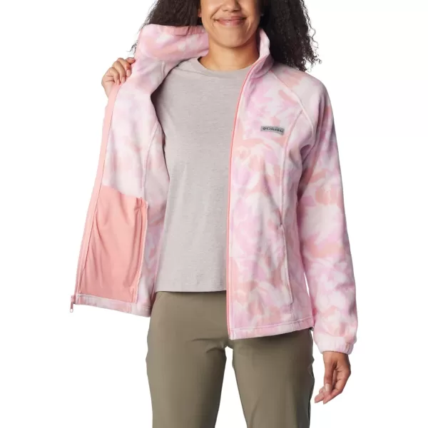 Columbia Womens Benton Springs Printed Full ZipSalmon Rose Peonies