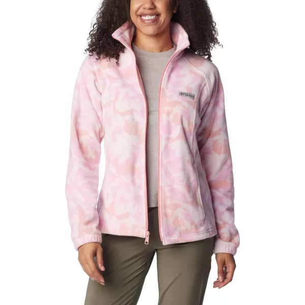 Columbia Womens Benton Springs Printed Full ZipSalmon Rose Peonies