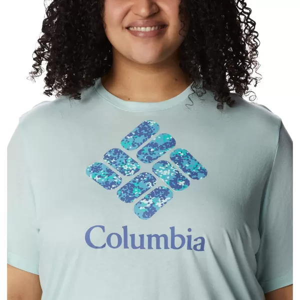 Columbia Womens Bluebird Day Relaxed Crew NeckIcy Morn HeatherStacked Dotty