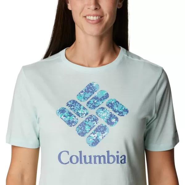 Columbia Womens Bluebird Day Relaxed Crew NeckIcy Morn HeatherStacked Dotty