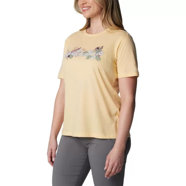 Columbia Womens Bluebird Day Relaxed Crew NeckSunkissed HeatherBranded Bouquet