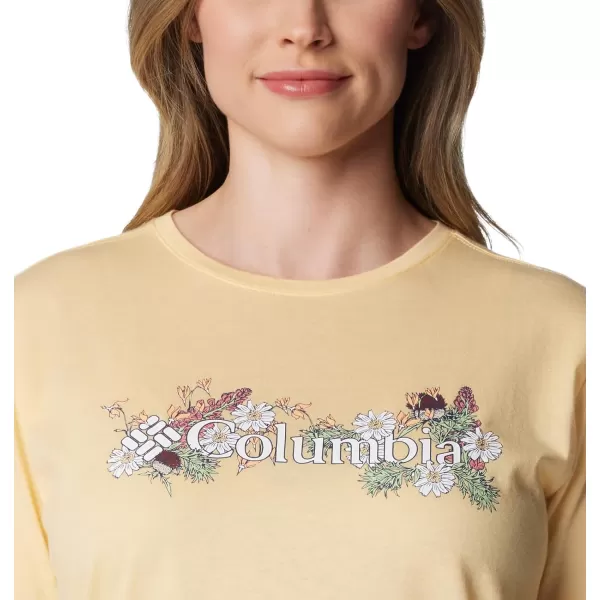 Columbia Womens Bluebird Day Relaxed Crew NeckSunkissed HeatherBranded Bouquet