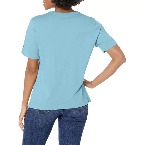 Columbia Womens Bluebird Day Relaxed Crew NeckVista Blue HeatherCsc Stacked Halftone