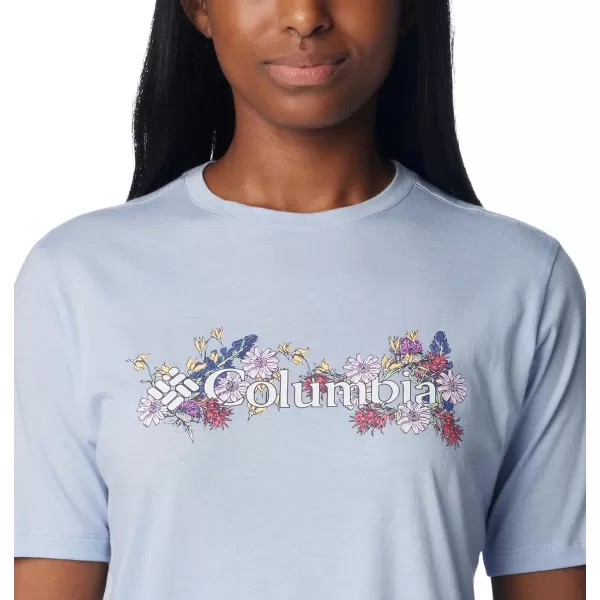 Columbia Womens Bluebird Day Relaxed Crew NeckWhisper HeatherBranded Bouquet