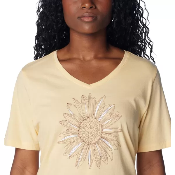 Columbia Womens Bluebird Day Relaxed V NeckSunkissed HeatherFlower Power