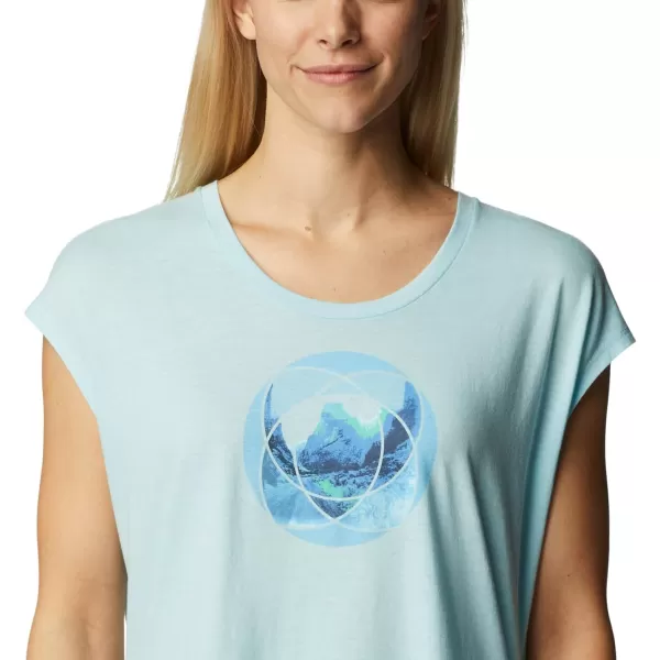 Columbia Womens Bluebird Days Modern Short Sleeve TeeSpring Blue HeatherMindful Meditation Grx